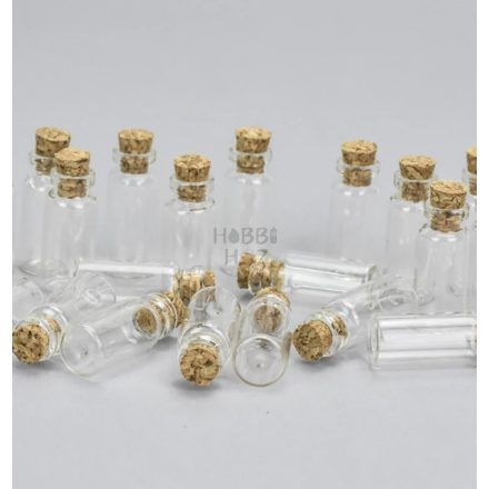 Üvegcse parafadugóval 3,2x1,3cm 20db/csomag