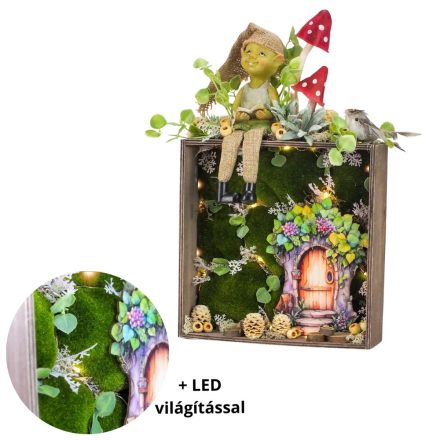 Kobold négyzet ládán 35cm - kreatív alkotócsomag