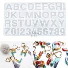 26 RÉSZES BETŰ ÉS SZÁM - ÉKSZER MEDÁL, KULCSTARTÓ SZILIKONFORMA GYANTÁHOZ