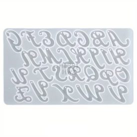   KICSI BETŰ - ÉKSZER MEDÁL, KULCSTARTÓ SZILIKONFORMA GYANTÁHOZ