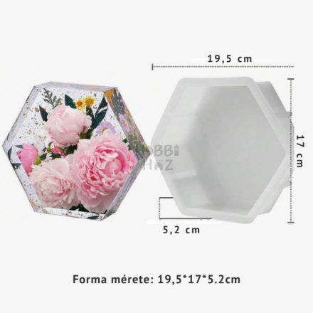 HATSZÖG TÖMB MÉLY SZILIKONFORMA - 19,5CM