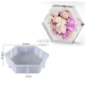 HATSZÖG TÖMB MÉLY SZILIKONFORMA - 25cm