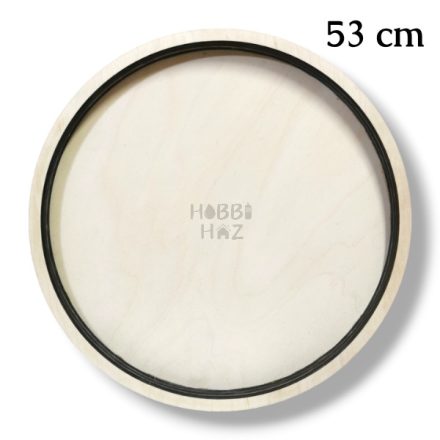 53CM - KEREK MŰVÉSZTÁBLA, FALIKÉP ÉS TÁLCA ALAP FÁBÓL