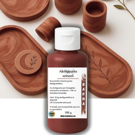 Barna akrilgyanta, öntőpor színező pigment 100g