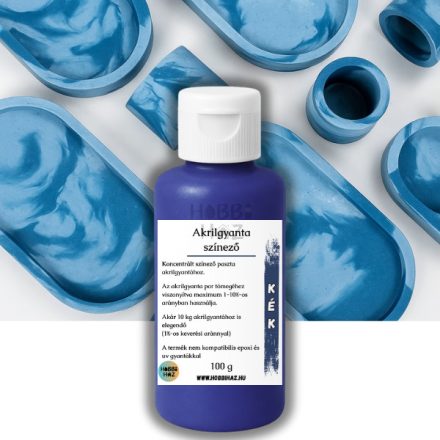 Kék akrilgyanta, öntőpor színező pigment 100g