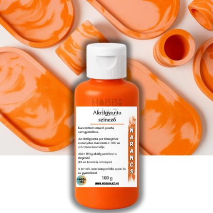 Narancs akrilgyanta színező pigment 100g