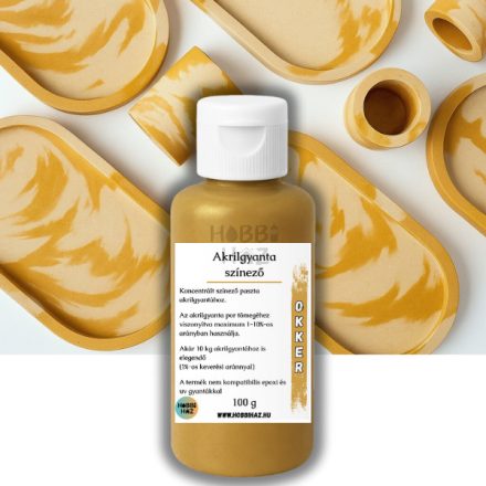 Okker akrilgyanta színező pigment 100g