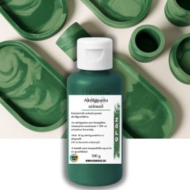 Zöld akrilgyanta, öntőpor színező pigment 100g