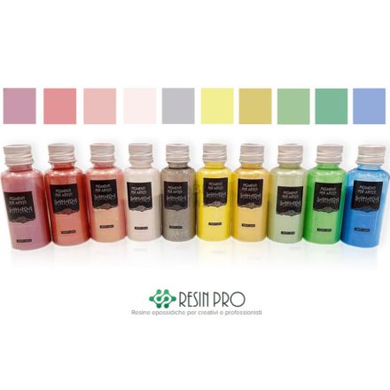 PASZTELL GYÖNGYHÁZ PIGMENT SZETT - 10 DB - RESIN PRO