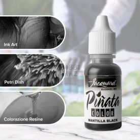   FEKETE - ÁTTETSZŐ ALKOHOLOS TINTA - ALCOHOL INK - JACQUARD PINATA