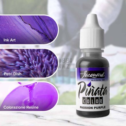 BÍBORLILA - ÁTTETSZŐ ALKOHOLOS TINTA - ALCOHOL INK - JACQUARD PINATA