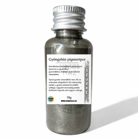 SZÜRKE GYÖNGYHÁZ FÉNYŰ MICA SZÍNEZŐ PIGMENTPOR - 10G