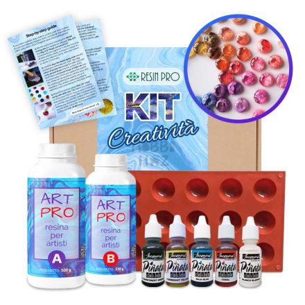 EPOXI GYANTA PETRI CSÉSZE EFFEKT KÉSZÍTŐ KEZDŐCSOMAG SZETT, KÉSZLET - RESIN PRO