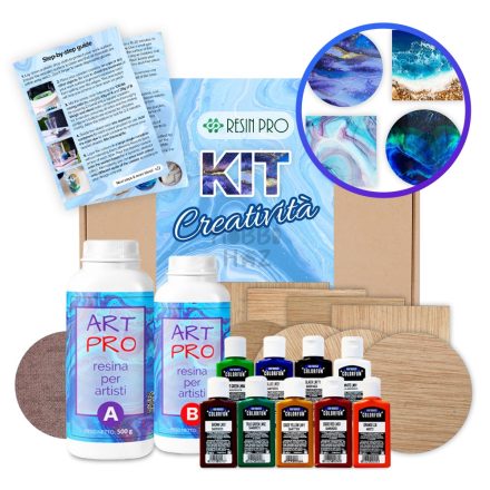 EPOXI GYANTA FA POHÁRALÁTÉT KÉSZÍTŐ KEZDŐCSOMAG SZETT, KÉSZLET - RESIN PRO