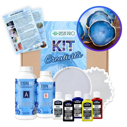 EPOXI GYANTA POHÁRALÁTÉT KÉSZÍTŐ KEZDŐCSOMAG SZETT, KÉSZLET - RESIN PRO