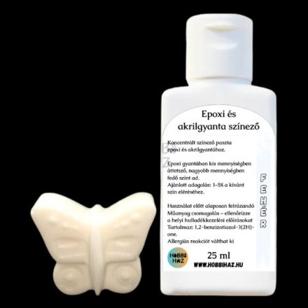 SZÍNEZŐPASZTA - FEHÉR - EPOXI ÉS AKRILGYANTÁHOZ, ÖNTŐPORHOZ