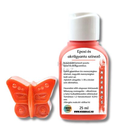 SZÍNEZŐPASZTA - NARANCS - EPOXI ÉS AKRILGYANTÁHOZ, ÖNTŐPORHOZ