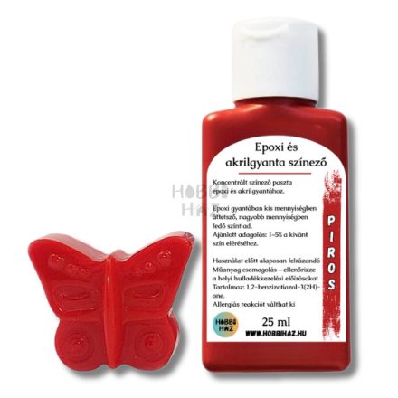 SZÍNEZŐPASZTA - PIROS - EPOXI ÉS AKRILGYANTÁHOZ, ÖNTŐPORHOZ