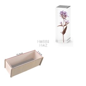 TÉGLALAP TÖMB MÉLY SZILIKONFORMA, FA ZSALUVAL - 15,3cm