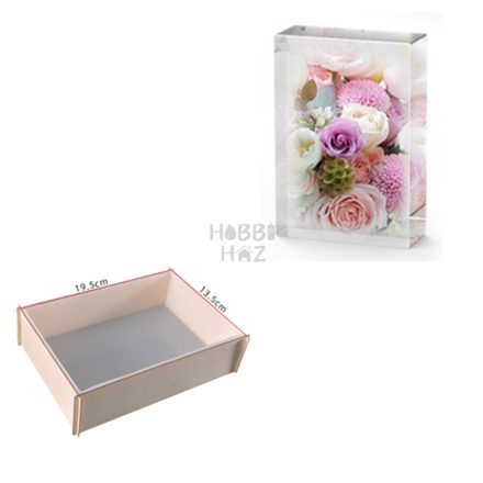 TÉGLALAP TÖMB MÉLY SZILIKONFORMA, FA ZSALUVAL - 19,5cm